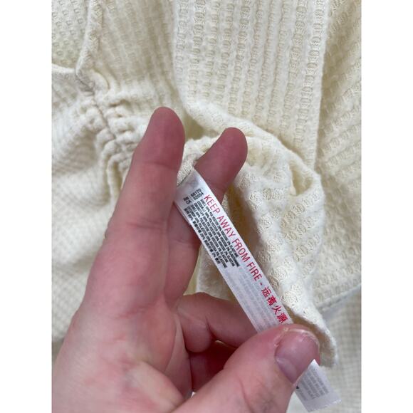 Out From Under Raye Cozy Thermal Tie-Front Top Size Medium - Picture 7 of 10